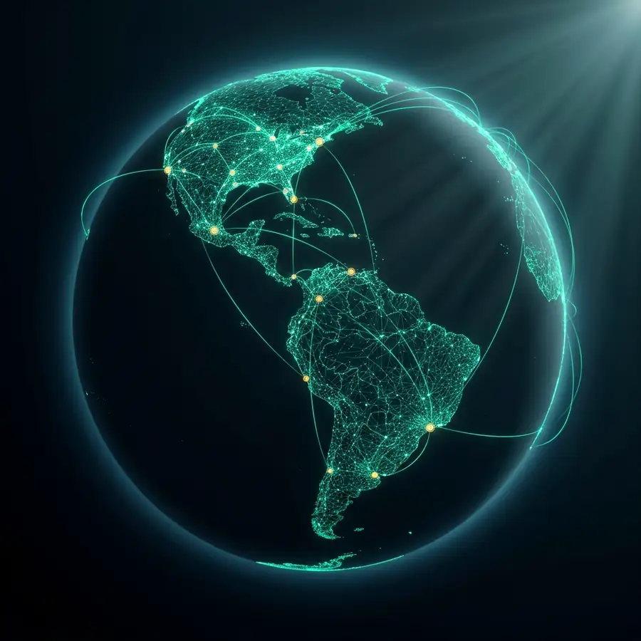Representación del alcance internacional de la plataforma